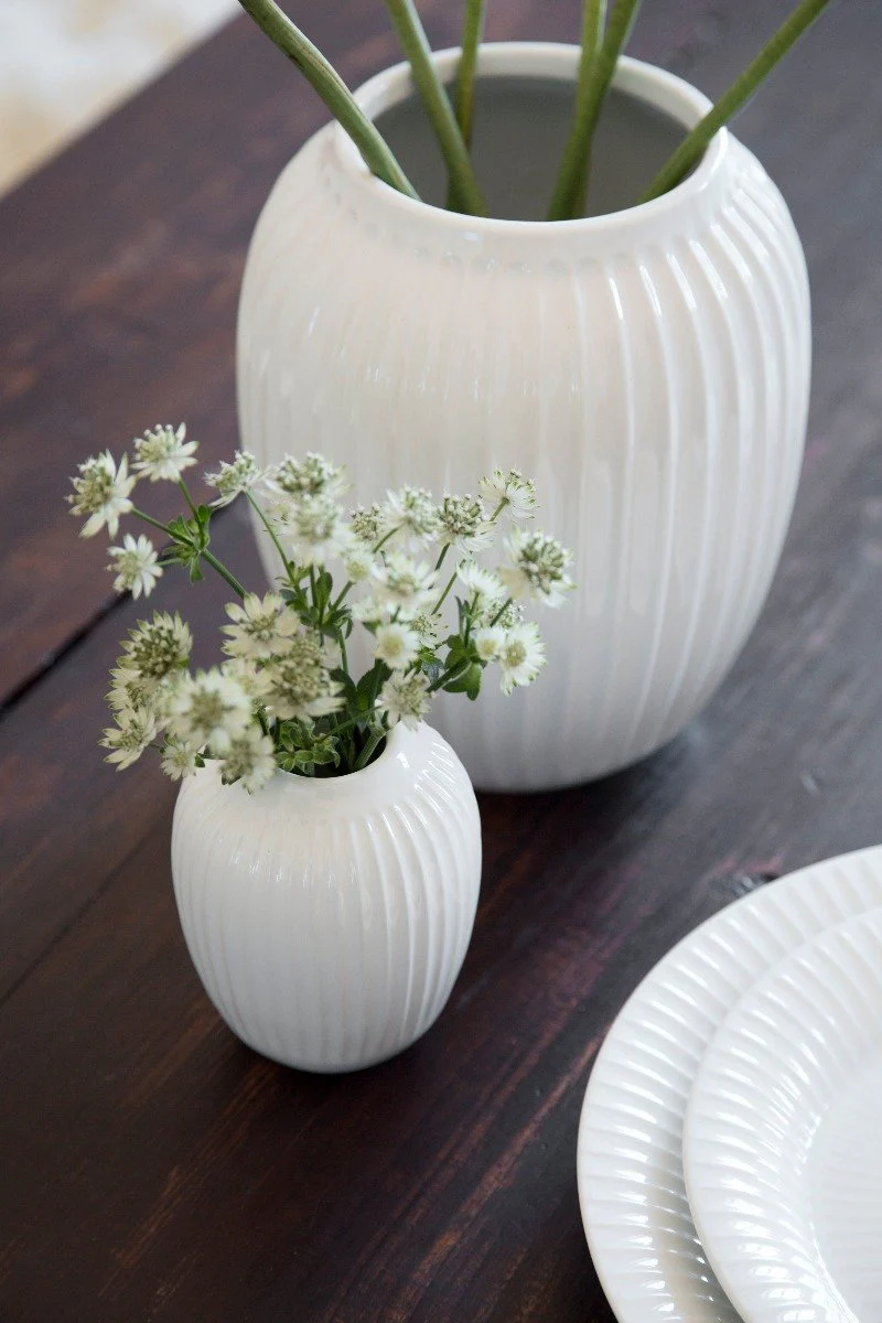 Kähler  Hammershøi vase, hvid - H: 20cm.