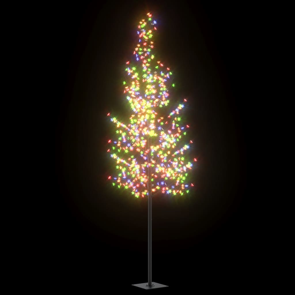 Sapin de noël 600 led colorées cerisier en fleurs 300 cm