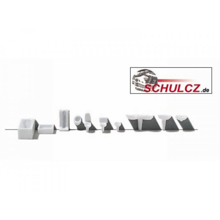 Badezimmer-Set weiß, 1:100