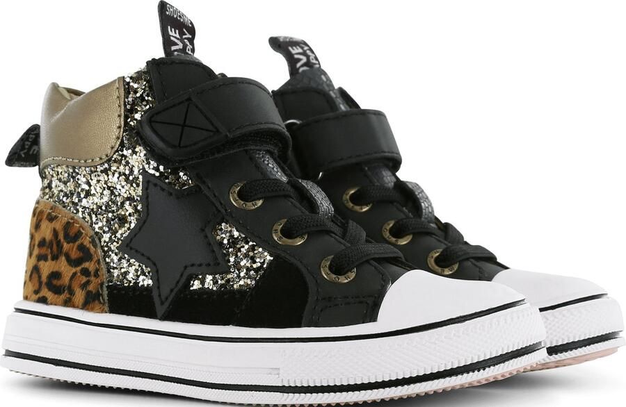 Shoesme Sneakers | | Black Gold | Leer