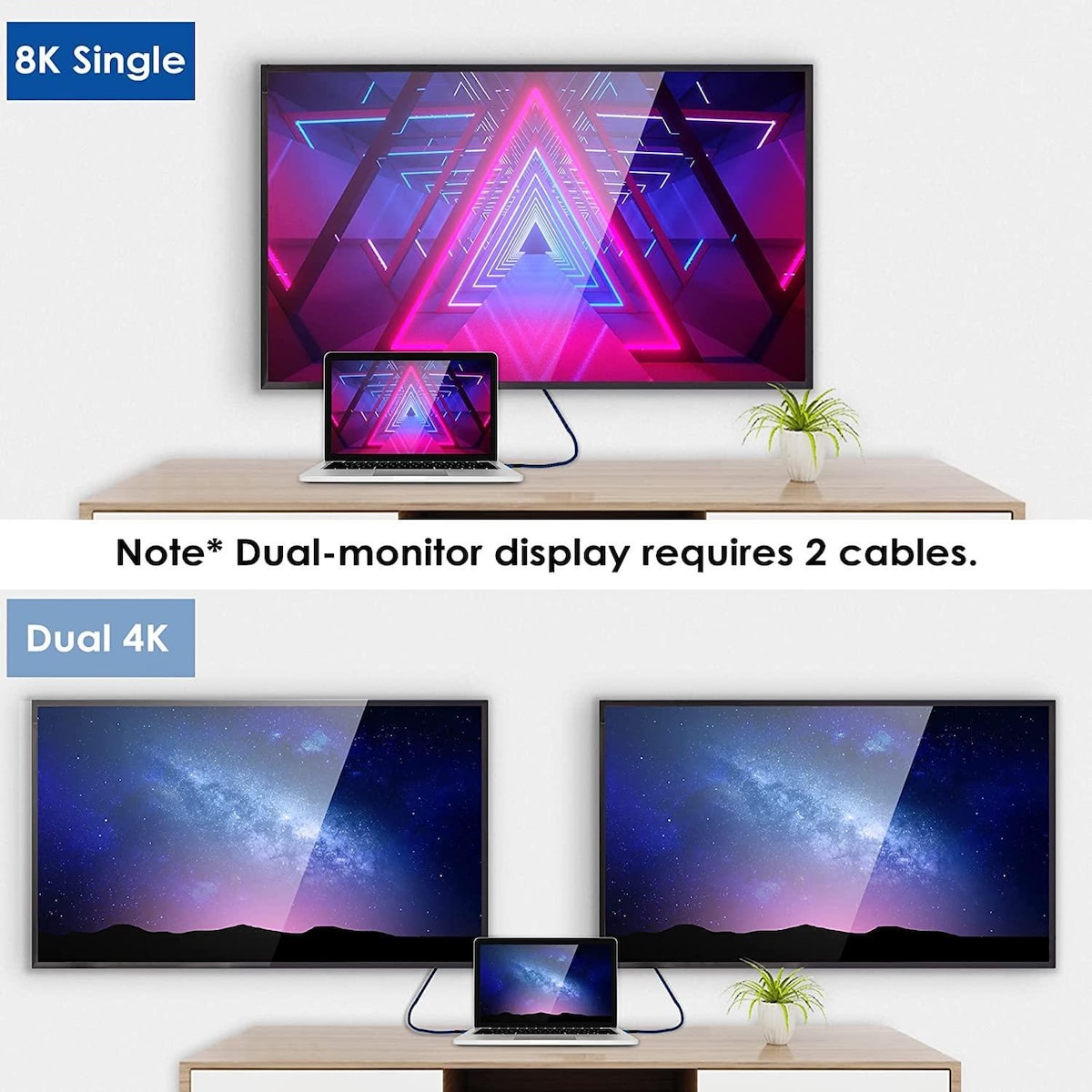 NÖRDIC 1m USB4 USB-C til C nylonflettkabel PD3.1 med 240W hurtiglading 40G 8K60Hz 4K120Hz 5K60Hz 2x4K60Hz med Emarker kompatibel med TB 4 og 3