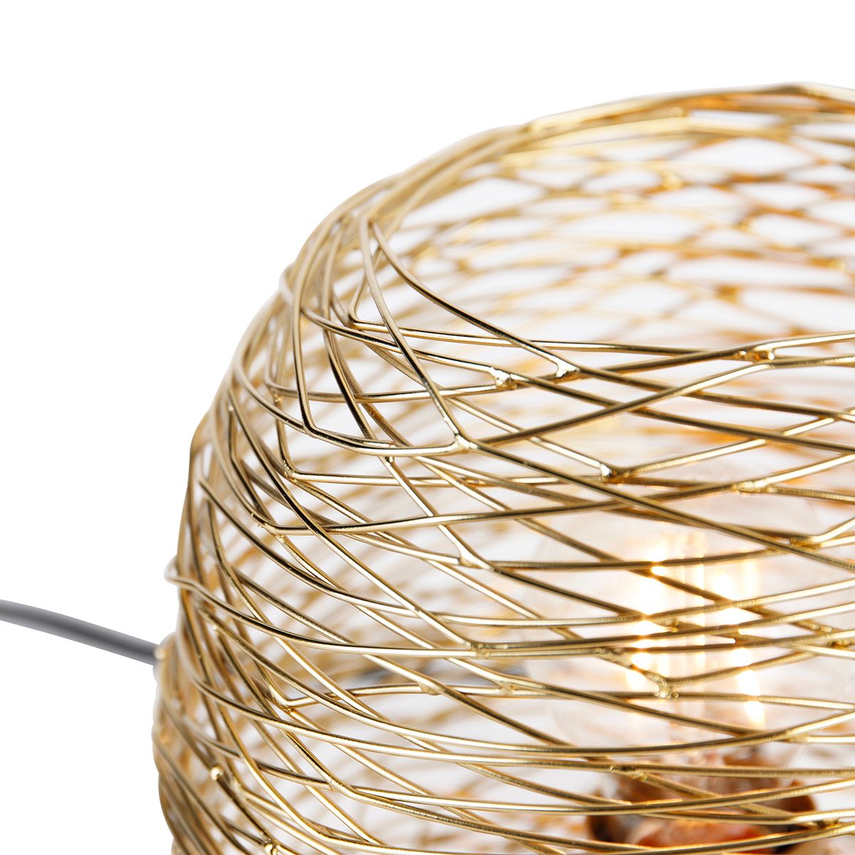 Design tafellamp goud met zwart 20 cm - Sarella
