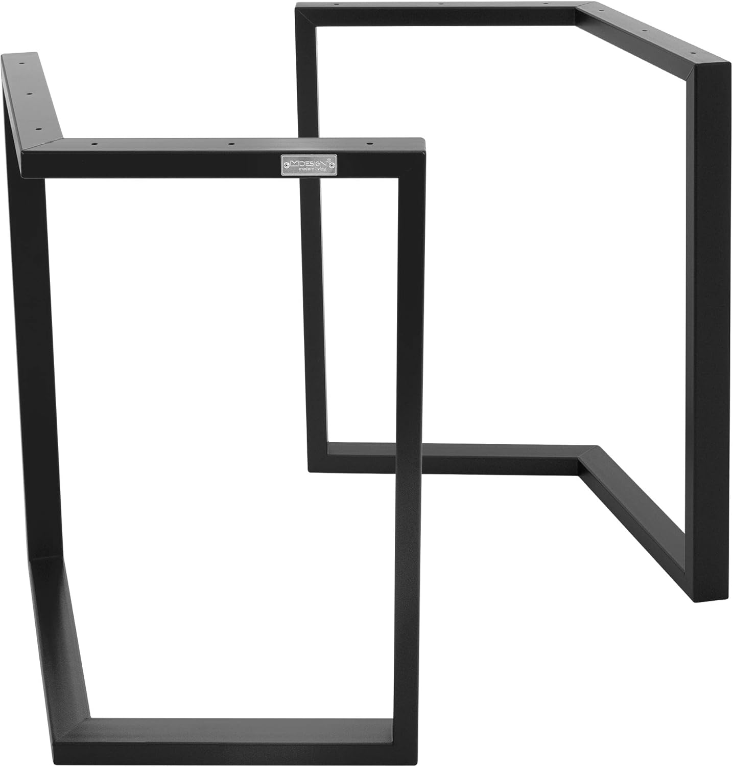 ML-Design 2er Set Tischkufen Arrow B44xH72 cm V-Form, Metall Schwarz, Industriedesign, Kufengestell für Esstische & Schreibtische, Tischgestell Tischbeine Tischuntergestell Möbelfüße für DIY-Projekte