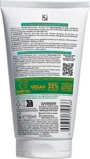 Garnier Skin Naturals Pure Active 3-in-1 Reiniging 150ML