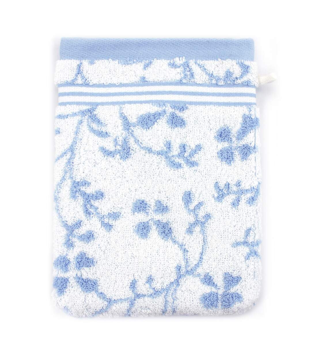 Gant de toilette 16x21 cm VINTAGE FLORAL Vert Gris 550g/m2