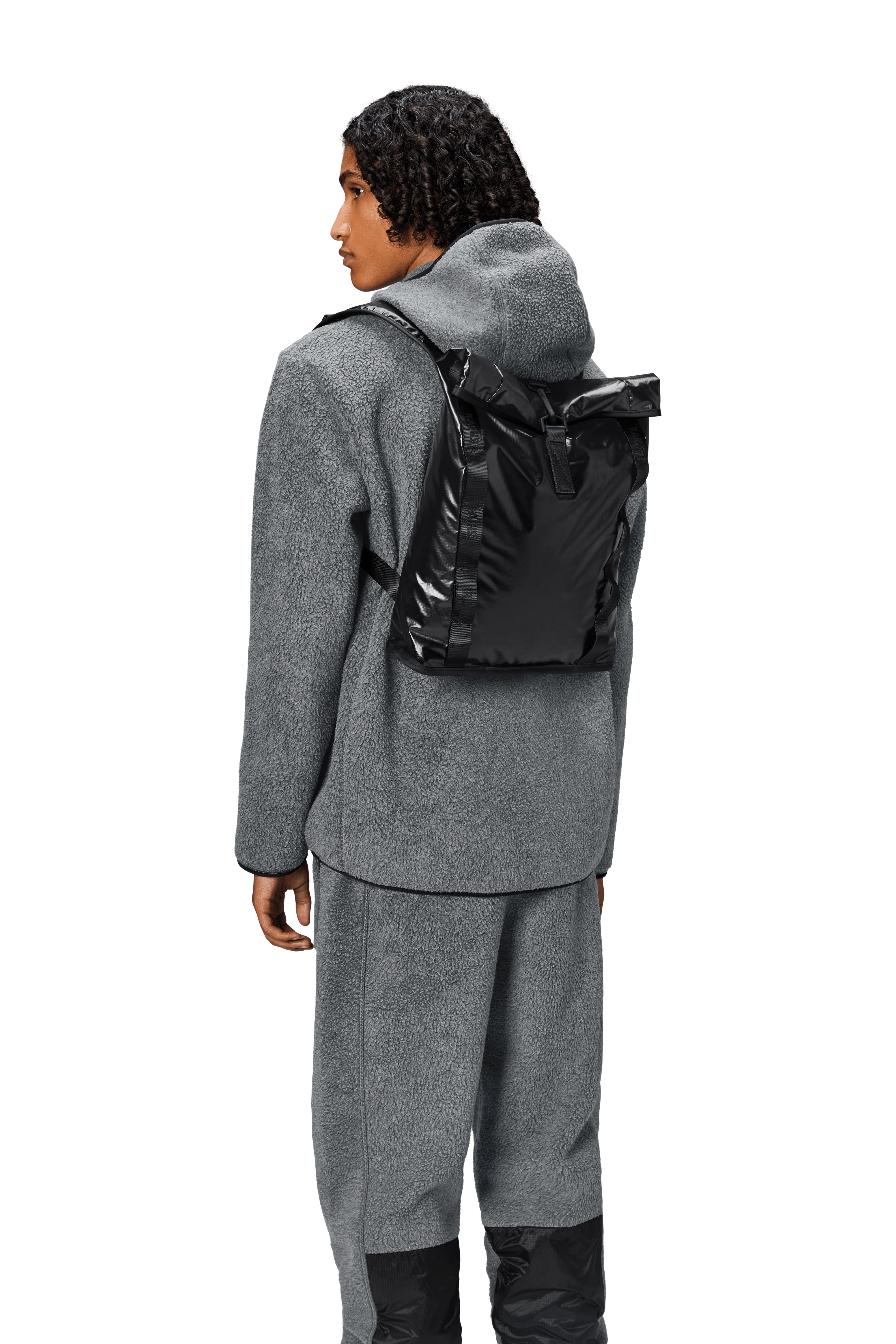 RAINS  Sibu Rolltop rygsæk, mini - sort