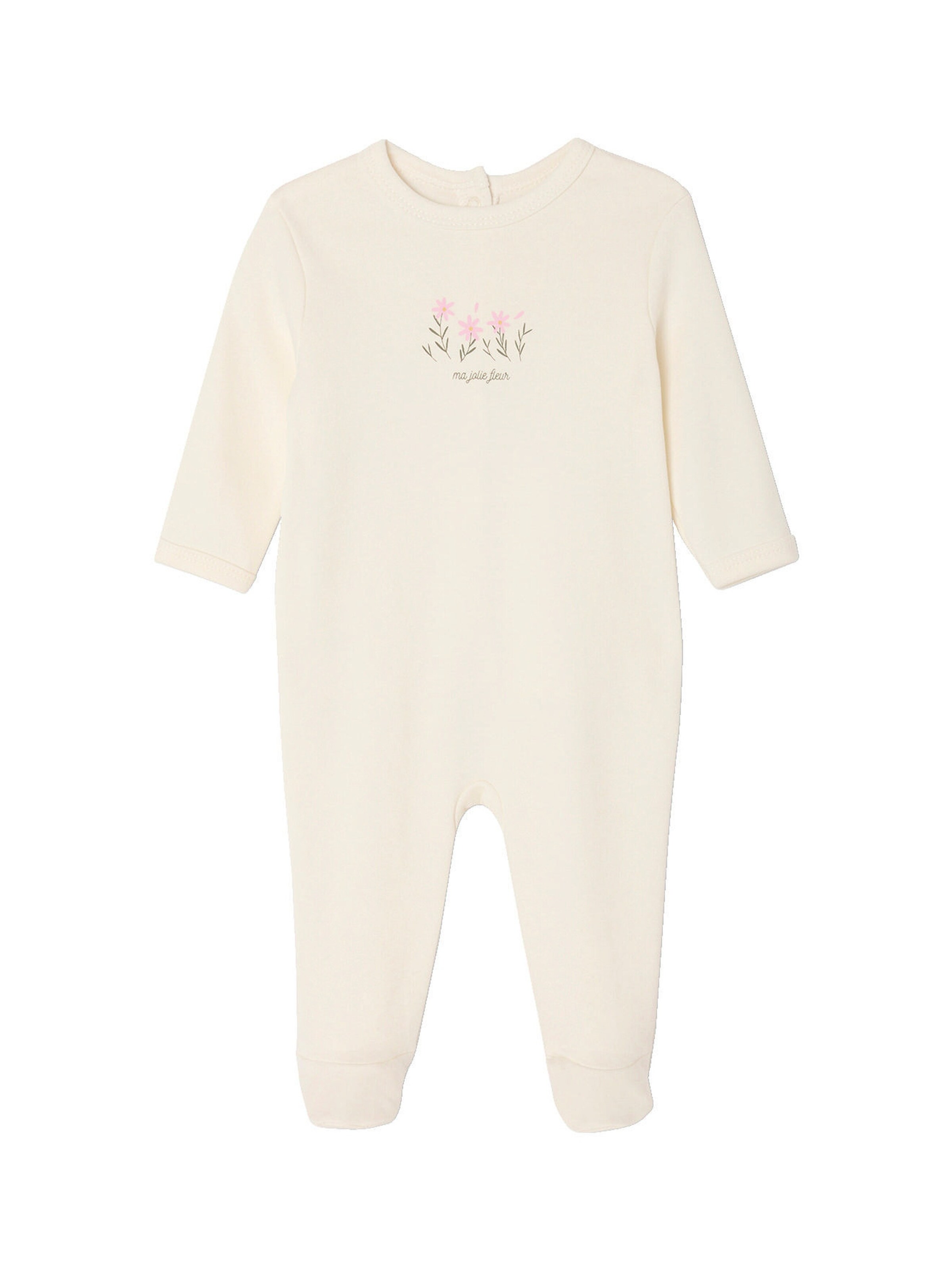Vertbaudet Bio-Kollektion: 3er-Pack Baby Strampler BASIC violett gestreift