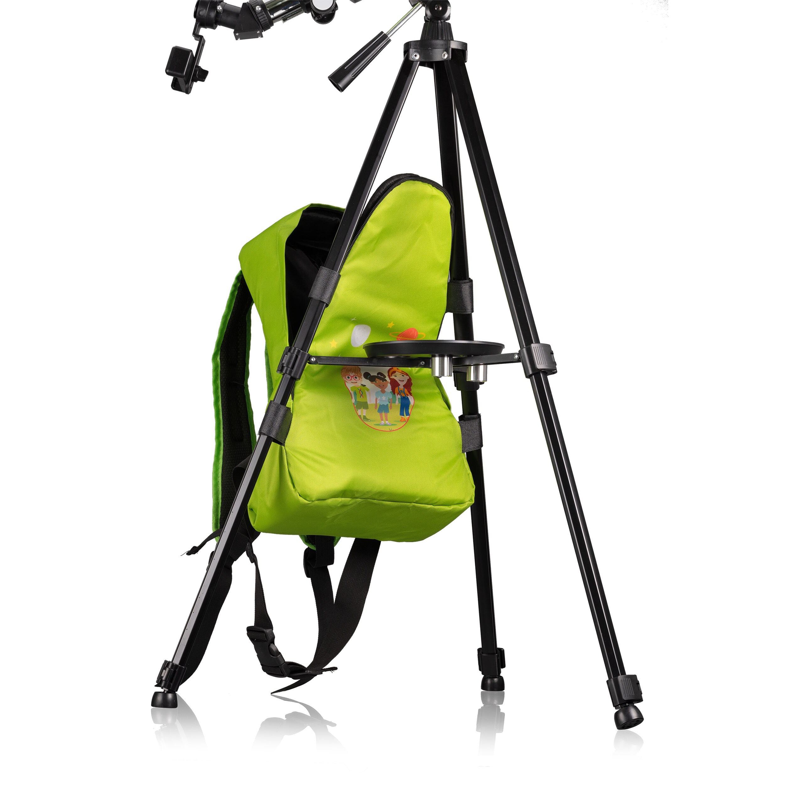 BRESSER JUNIOR Linsenteleskop 70/400 mit Rucksack Farbe: grün