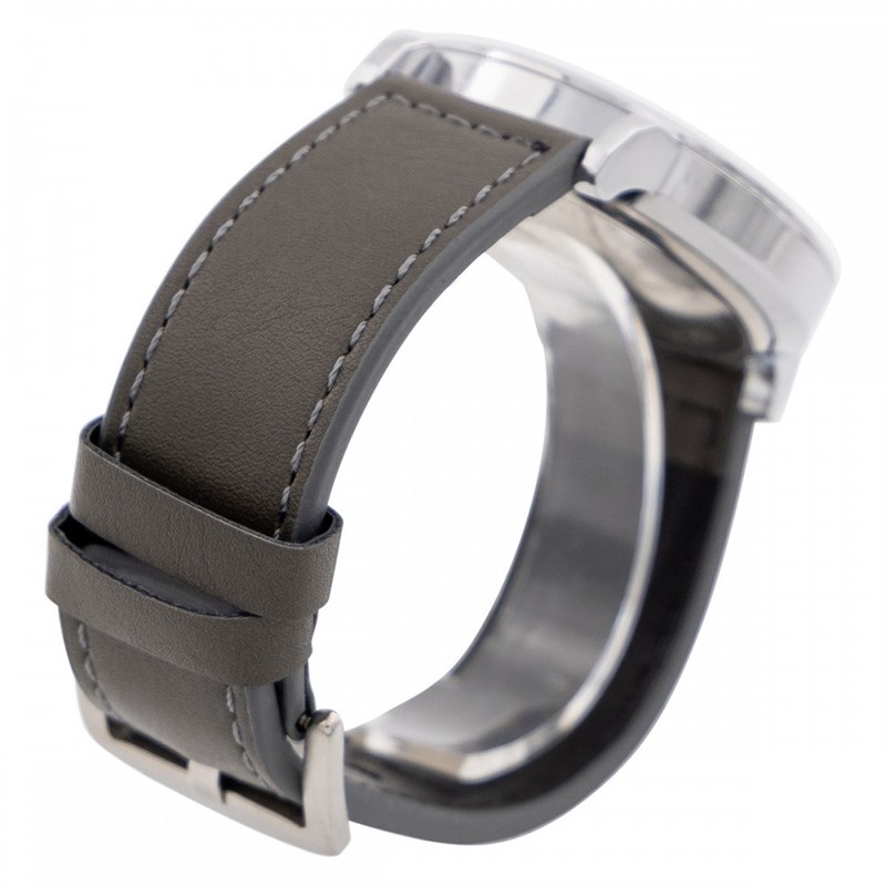 Coffret montre Homme M. JOHN bracelet Cuir Gris