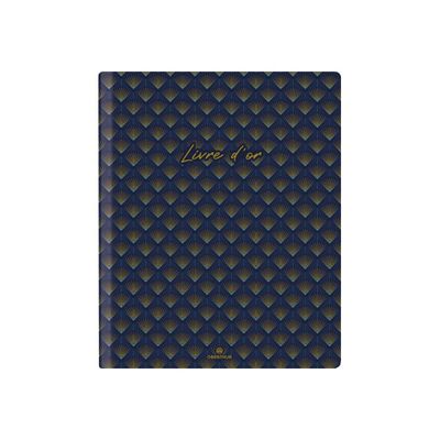 Oberthur Versailles - Livre d'or souple - 22 x 27 cm - 200 pages - bleu marine