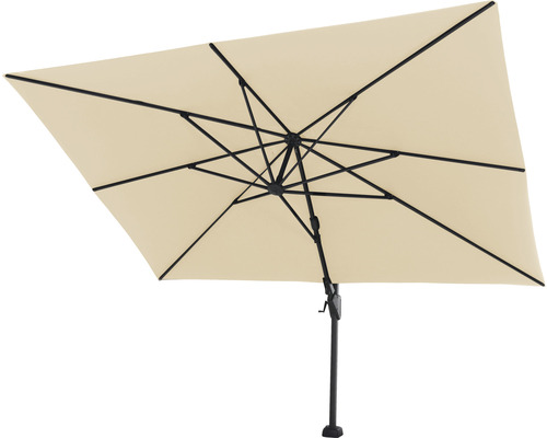 Sunset N+ zweefparasol, 350 x 260 cm, natuurlijk polyester