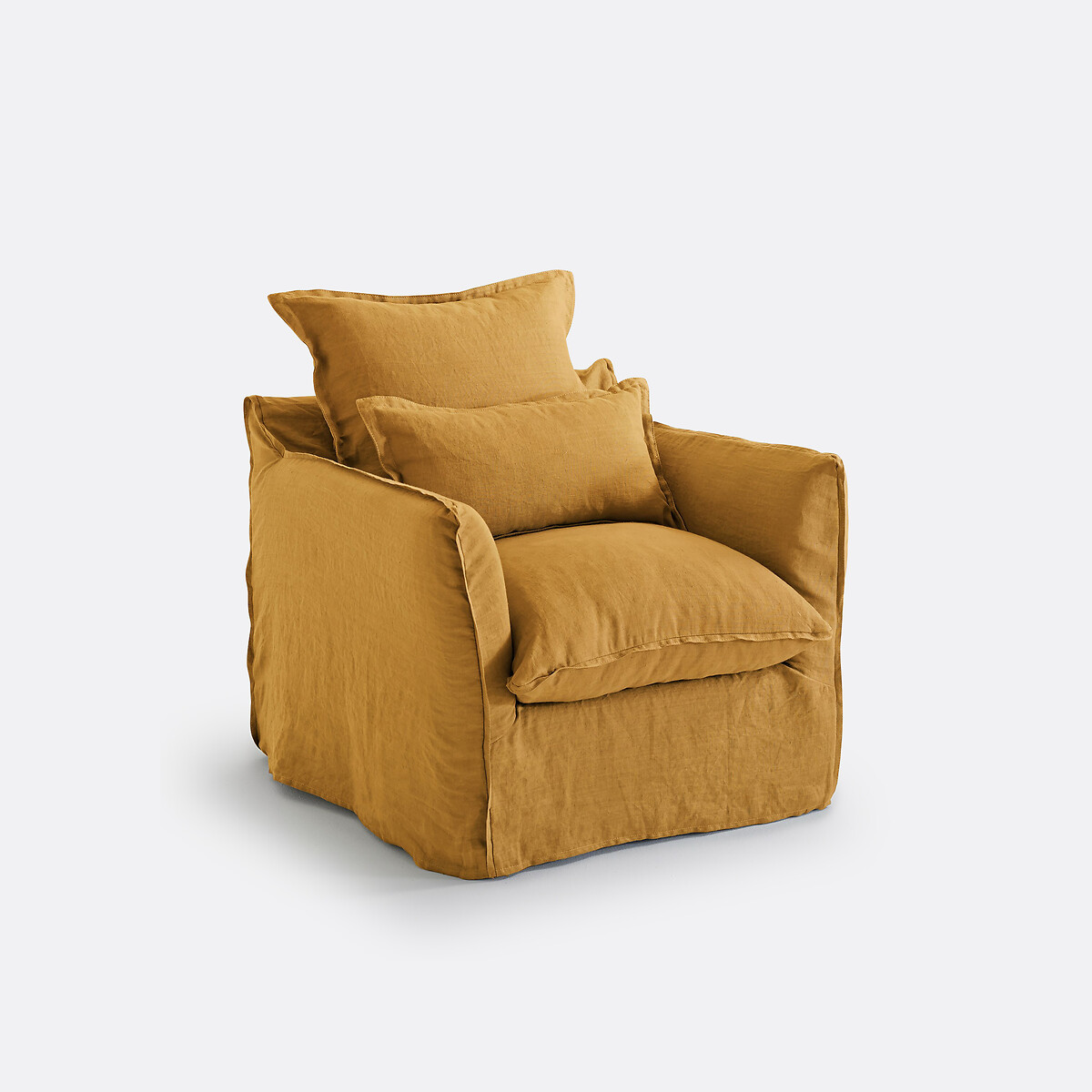 LA REDOUTE INTERIEURS<br>Poltrona de linho Gekreukt, Odna