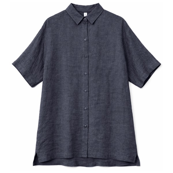 Mazine - Women's Linen Shirt Dress - Robe