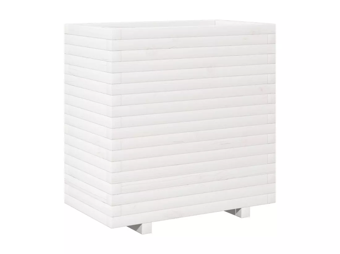 Jardinière bac lit surélevé bois blanche 70 x 40 x 72.5 cm 02_0037803