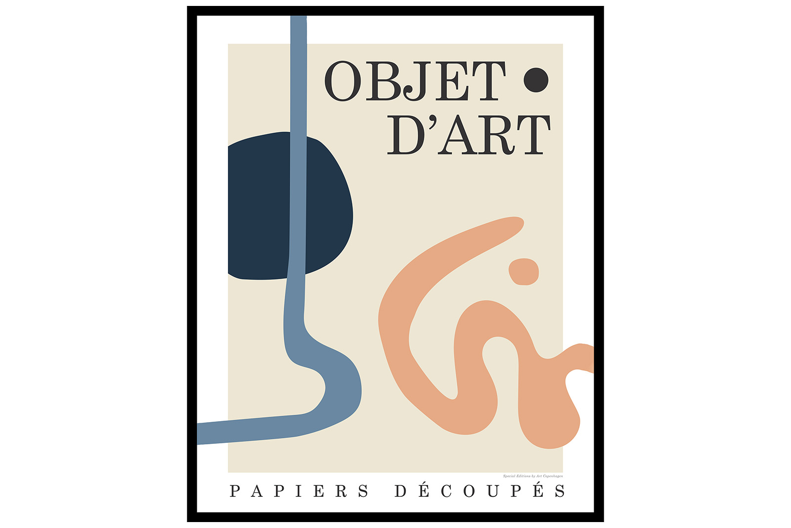 Newline Objet VIII bilde Grafisk poster med sort ramme. 40x50 cm