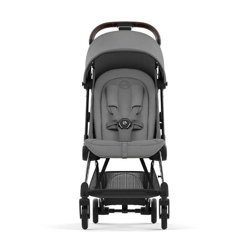 Poussette ultra-compacte Coya chrome/mirage grey - Ecru