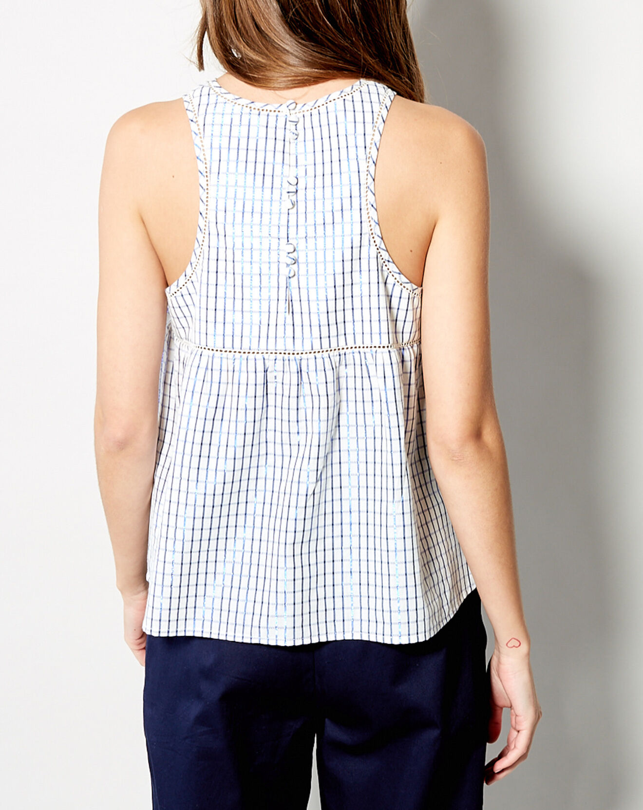 Karl Marc John Top Tomillo imprimé bleu