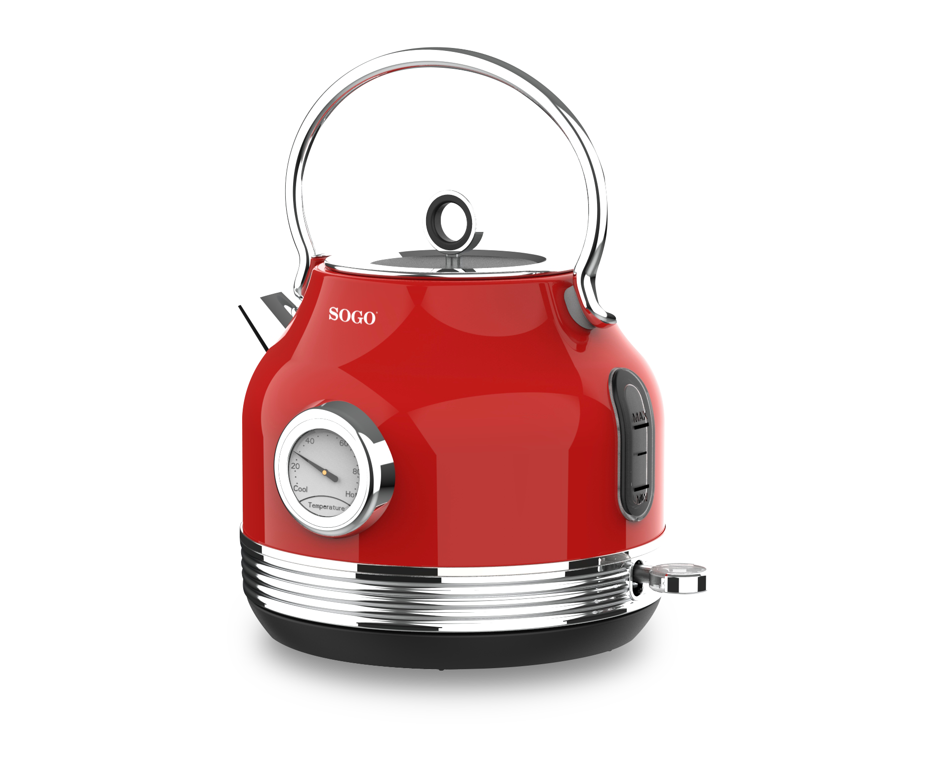 SOGO RETRO Serie Wasserkocher rot 1.8 L Kapazität