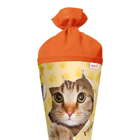 Roth Schultüte Katzenparty groß, 70 cm, rund