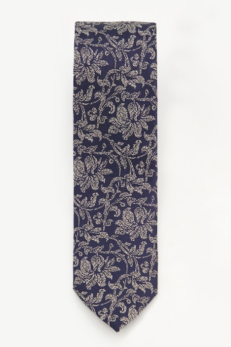 Seiden-Krawatte, florales Muster, Extralänge, 7,5 cm breit