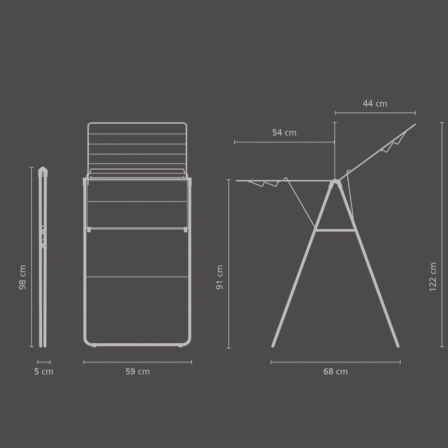 Brabantia HangOn Droogrek 15 Meter - Matt Black