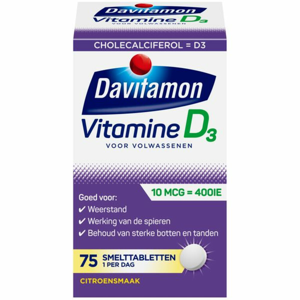 Davitamon Vitamine D Volwassenen75 smelttabletten