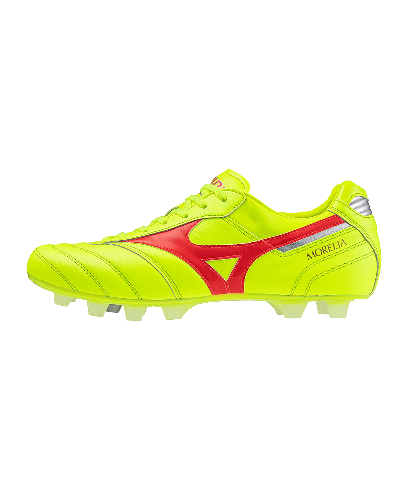 Mizuno Morelia II Made in Japan FG Dyna Gelb Rot Silber F45