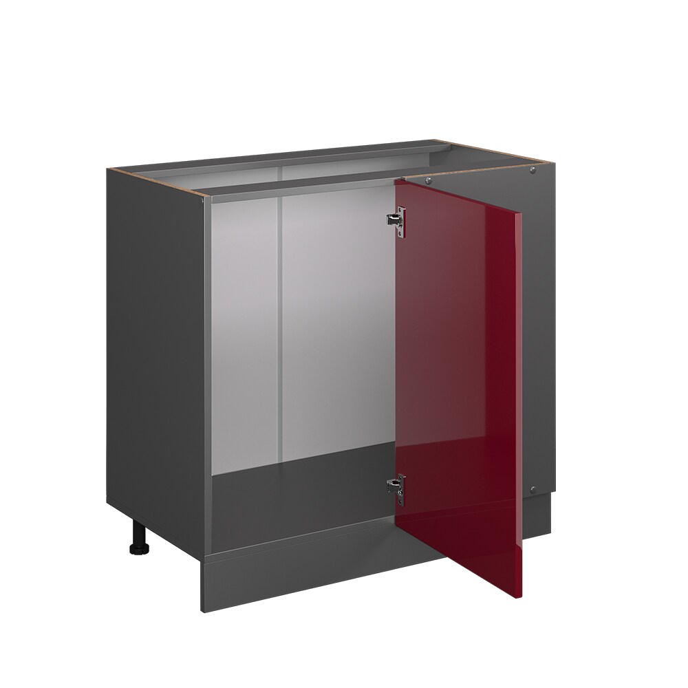 Vicco Eckunterschrank Küchenschrank Küchenzeile R-Line 86 cm Anthrazit Bordeaux Tür