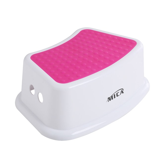 MICA - Trittschemel- weiß / pink
