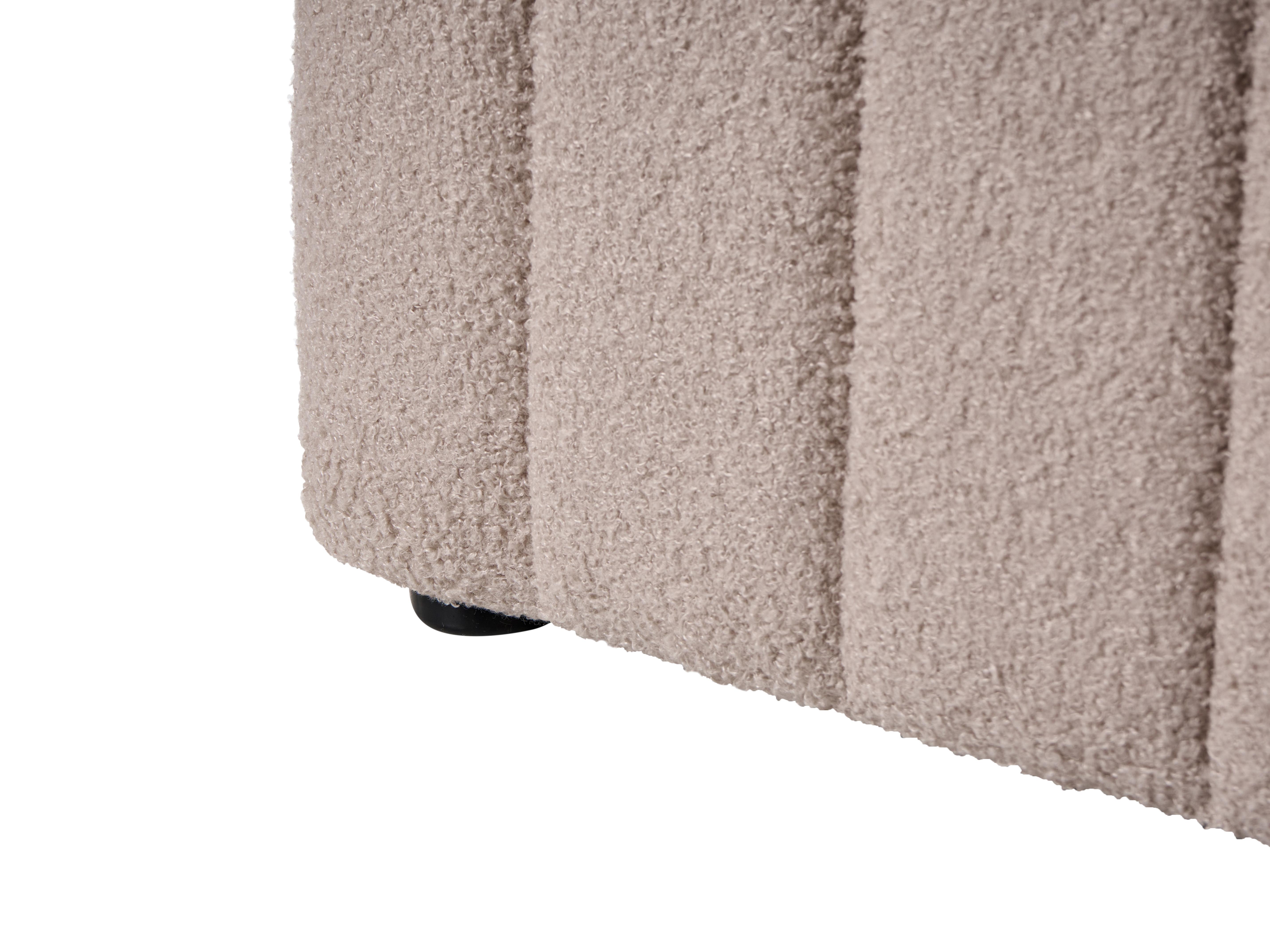 Bed met opbergruimte Bouclé LUNAN 180 x 200 cm Taupe