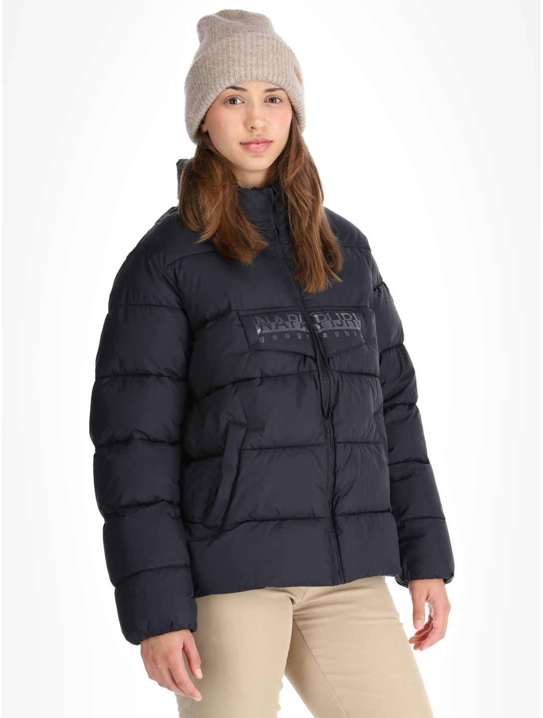 Puffer open W ski-jas dames