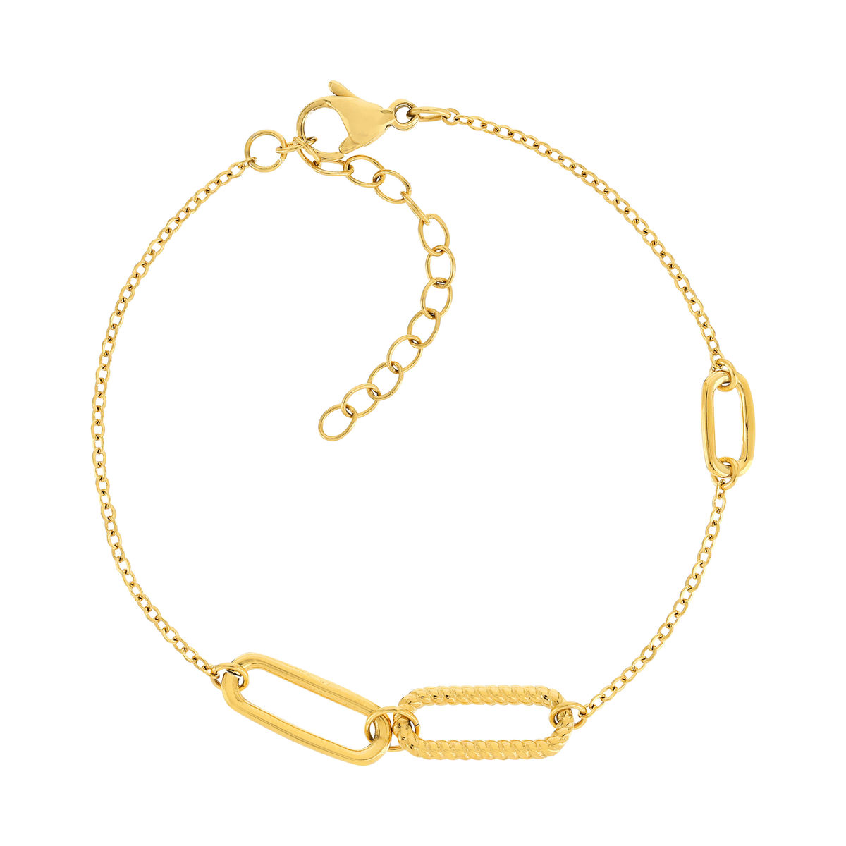 Bracelet acier jaune 21 cm