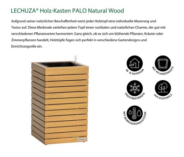 LECHUZA® Holz-Kasten PALO Natural Wood 35,