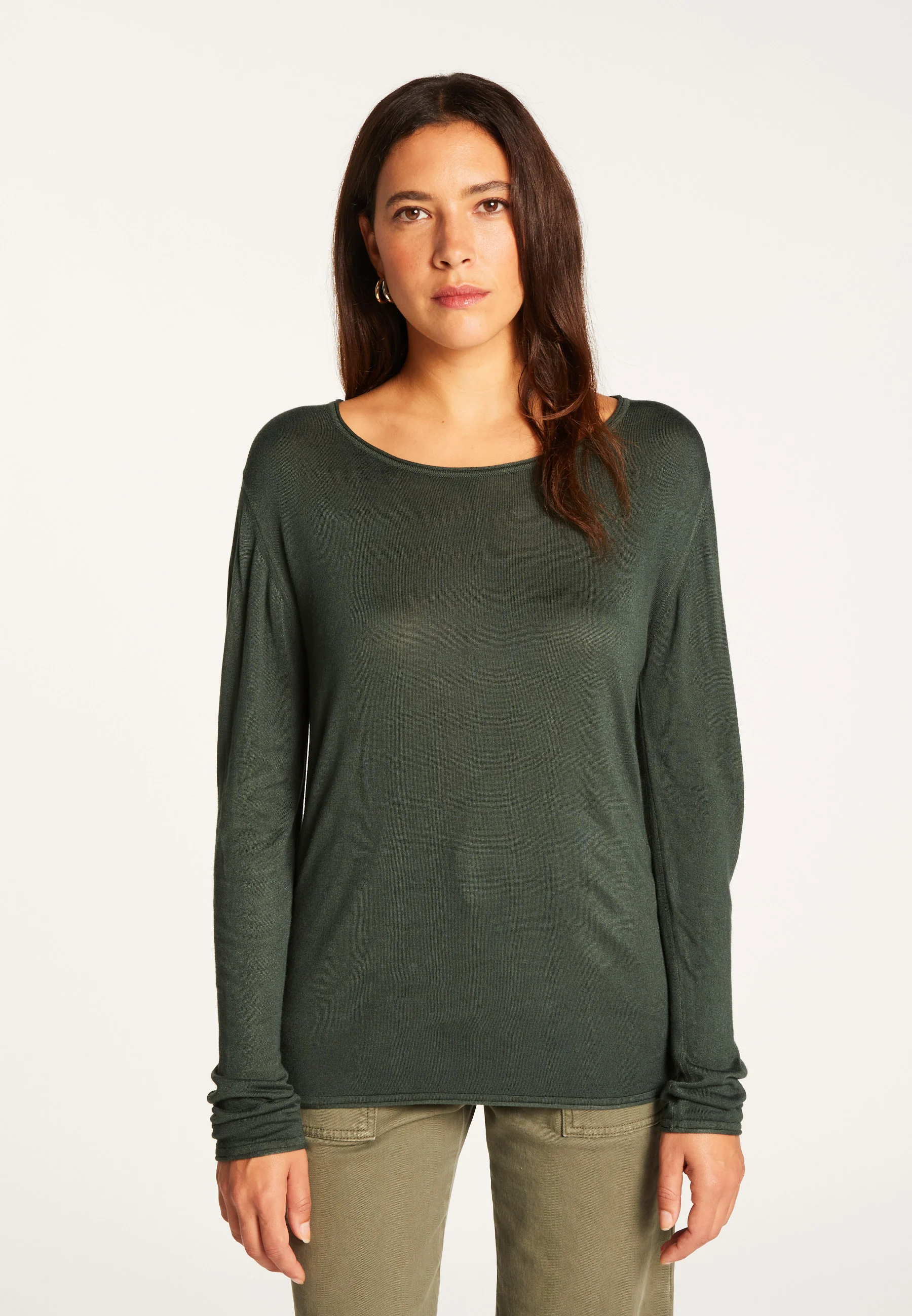 AEMILIAAH24 - T-shirt en fibre de bambou cachemire | Vert