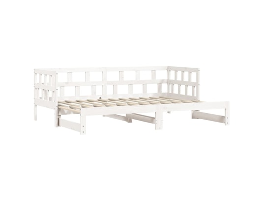 VIDAXL - Lit déco Lit de jour avec lit gigogne blanc 90x190 cm bois de pin mas...
