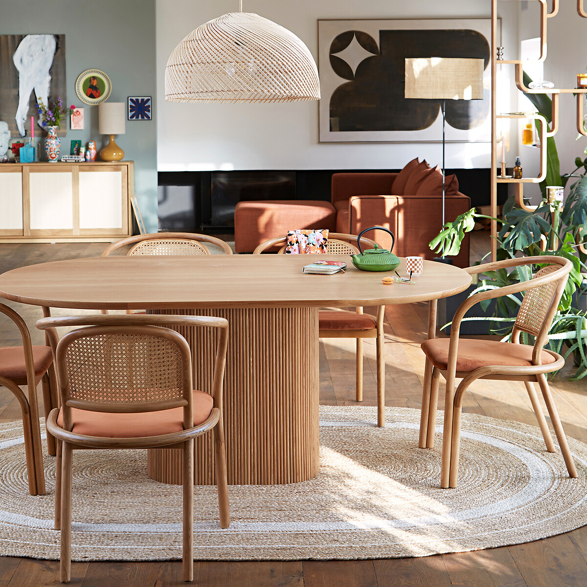 LA REDOUTE INTERIEURS<br>Luminária pendente de rattan Ø60 cm, Dankia
