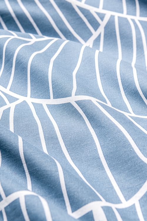 housse de couette en coton doux 140x200/220 champignons bleu