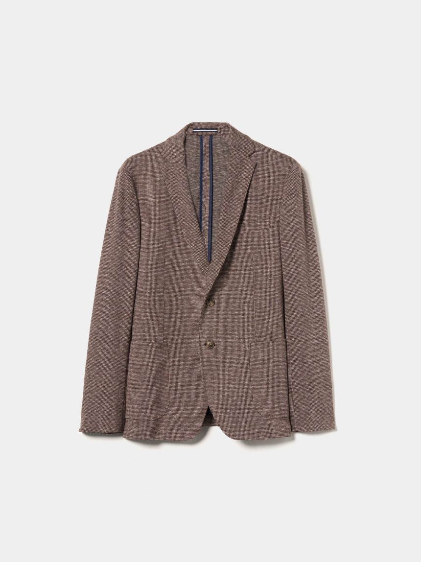 Blazer pied de poule slim fit
