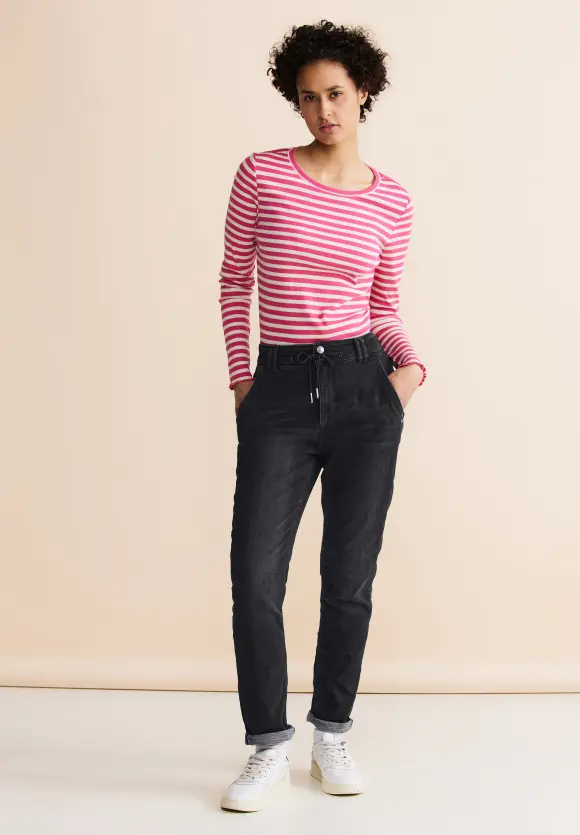 Loose Fit Thermo Jeans - dark grey washed