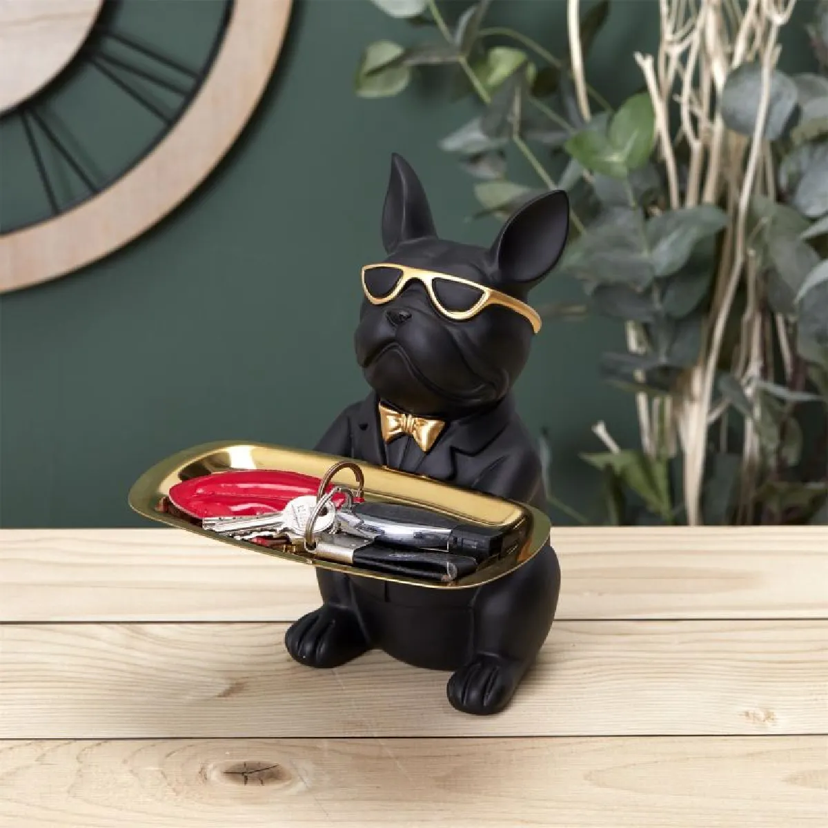 The Home Deco Factory Vide poche déco bouledogue cool