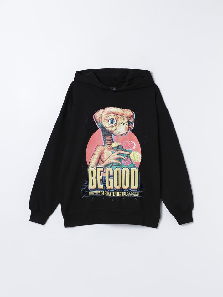 Moletom estampado ET Universal - Preto