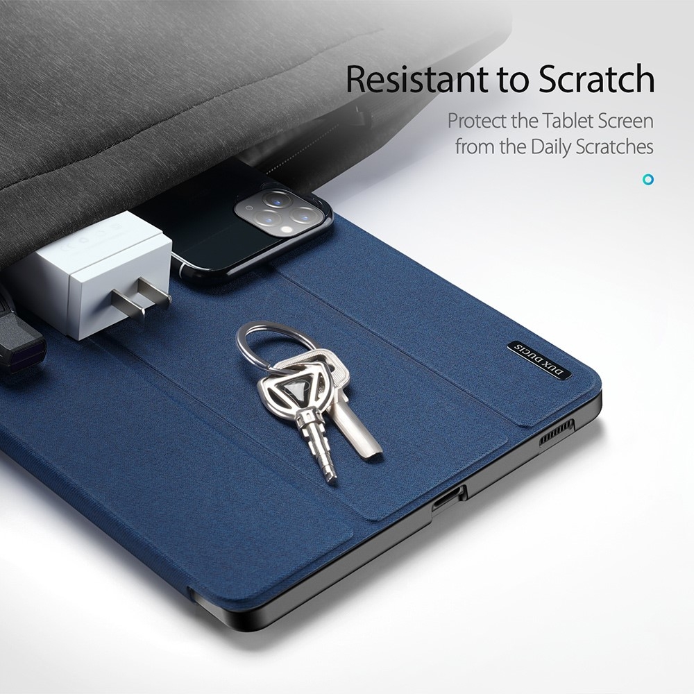 Samsung Galaxy Tab S6 Lite (2024/2022/2020) Tasche Smart Cover Hülle Stoff Design S-Pen Halterung - Dunkelblau