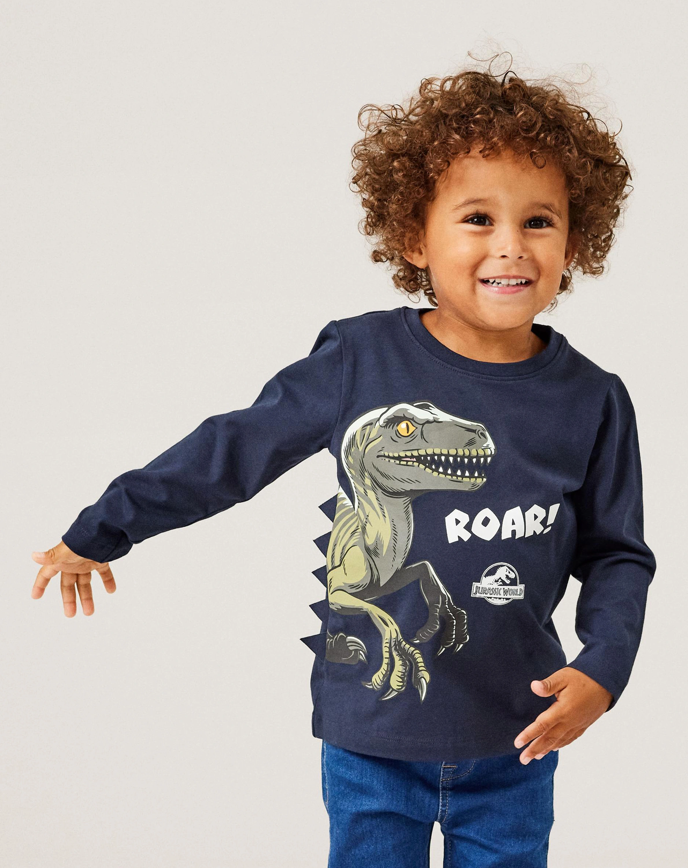 Langarmshirt NMMNOL JURASSIC in dark sapphire