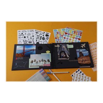 Exacompta ScrapAddict - Album scrapbooking - 32 x 22 cm - 70 pages noires
