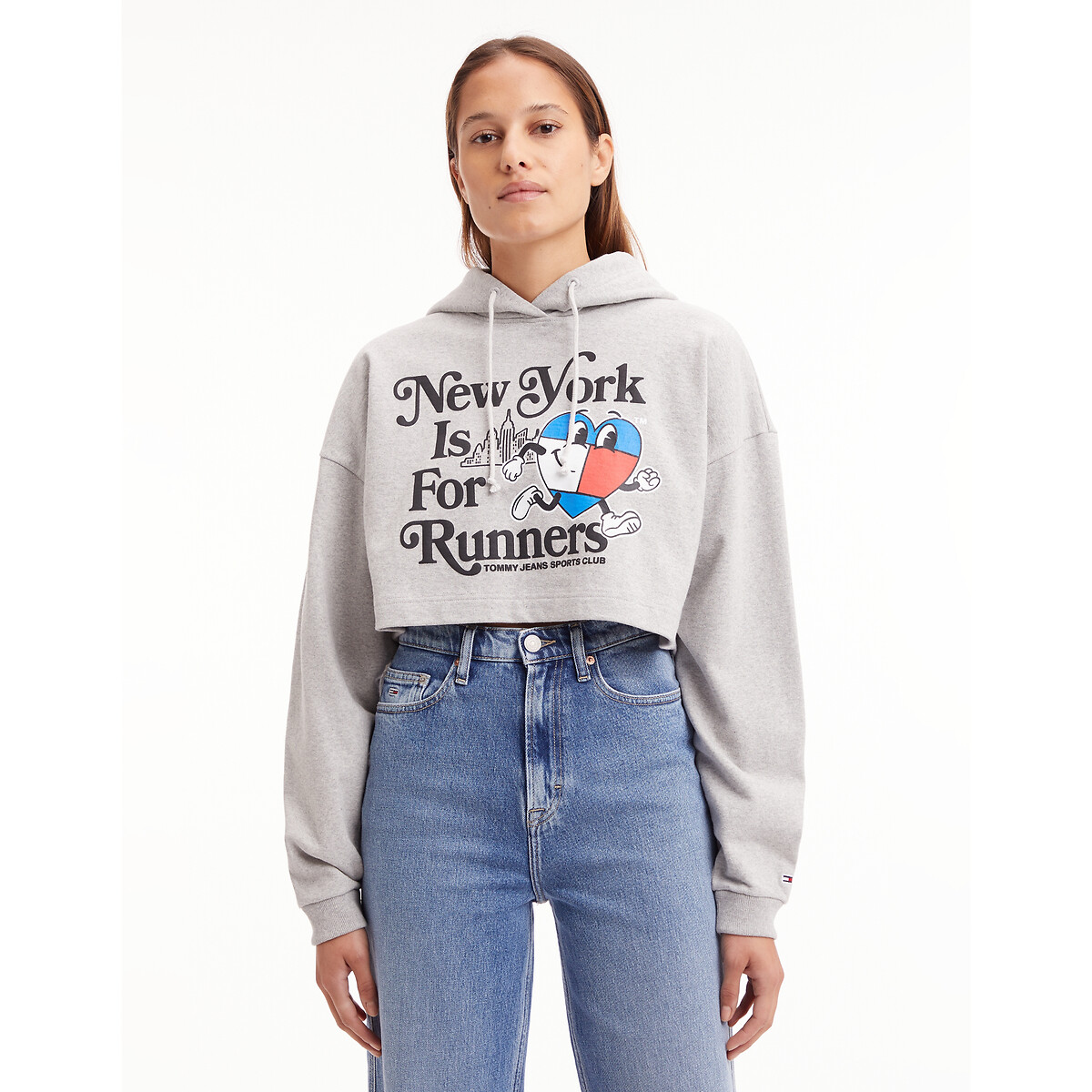 TOMMY JEANS<br>Moletom com capuz e estampa na frente