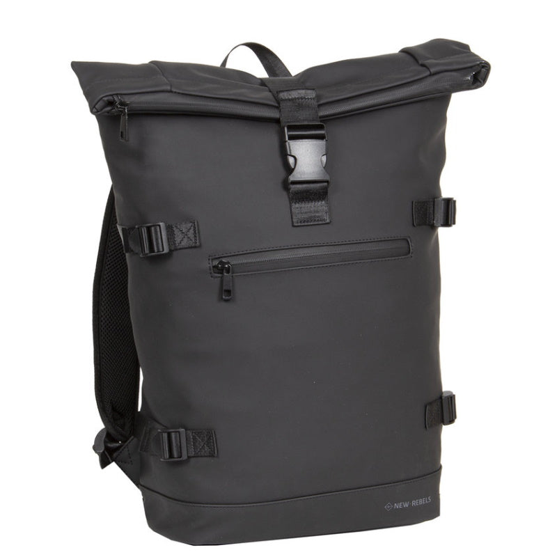 New Rebels Williams Waterproof Rolltop Rugzak Laptopvak 15,6'' Black