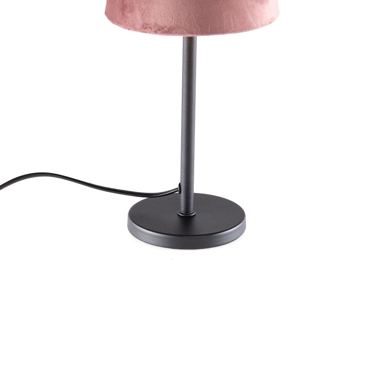 Moderne tafellamp zwart met roze kap - Lakitu