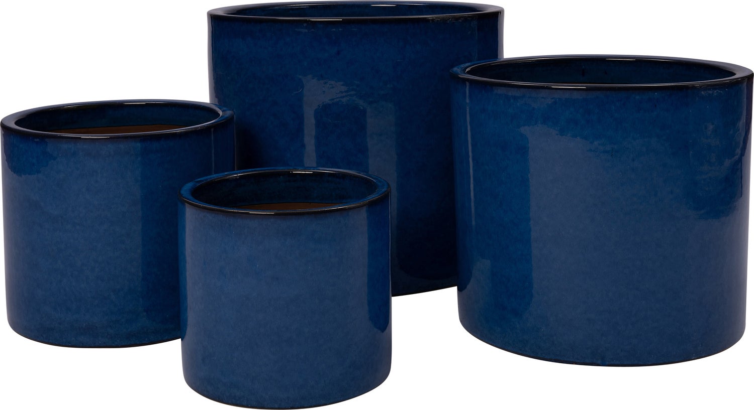 Intratuin bloempot Cilinder blauw D 30 H 27 cm
