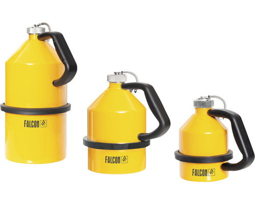 Falcon veiligheidskan met schroefdop, 2 l, staal, geel gelakt