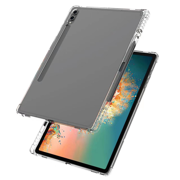Samsung Galaxy Tab S10  Plus Gummi Case Hülle Air Cushion Fallschutz   S-Pen Aussparung - Transparent